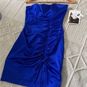 Nordstrom Med Vibrant Blue Strapless Dress